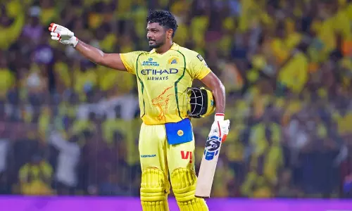 Sanju Samson back with century; CSK builds huge total