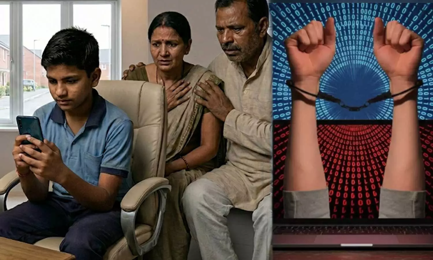 സൈബർ തട്ടിപ്പുകാർക്ക് എട്ടാം ക്ലാസുകാരന്റെ എട്ടിന്റെ പണി; പത്ത് മണിക്കൂർ നീണ്ട ഡിജിറ്റൽ അറസ്റ്റില് നിന്ന് മാതാപിതാക്കളെ രക്ഷിച്ചതിങ്ങനെ... സൈബർ തട്ടിപ്പുകാർക്ക് എട്ടാം ക്ലാസുകാരന്റെ എട്ടിന്റെ പണി; പത്ത് മണിക്കൂർ നീണ്ട ഡിജിറ്റൽ അറസ്റ്റില് നിന്ന് മാതാപിതാക്കളെ രക്ഷിച്ചതിങ്ങനെ...