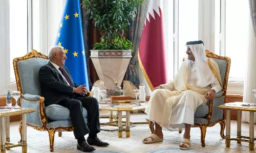 European Council President meets with Qatari Emir