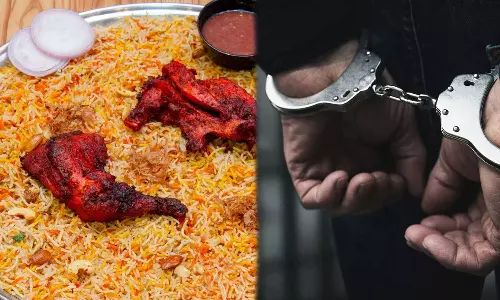 ശ്രീകൃഷ്ണന് മുന്നില്‍ മന്തി വെച്ച് വിഷു ആശംസ; ചേർത്തലയിലെ ഹോട്ടല്‍ ഉടമ അറസ്റ്റില്‍