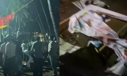 സന്ദീപ് വാര്യരുടെ റോഡ് ഷോക്കിടെ സംഘർഷം;  യുഡിഎഫ് പ്രവർത്തകർക്ക് പരിക്ക്