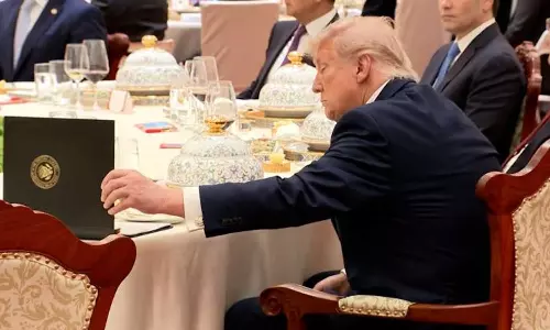 Trump DIDNT peek into Xi Jinpings private notebook