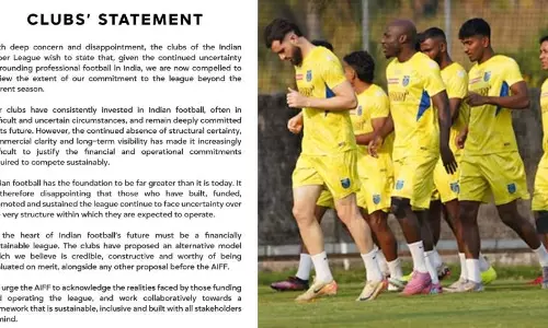 ഐഎസ്എൽ പ്രതിസന്ധി; ബ്ലാസ്റ്റേഴ്സ് അടക്കമുള്ള ക്ലബ്ബുകൾ അടച്ചുപൂട്ടൽ ഭീഷണിയിൽ; ആശങ്ക അറിയിച്ച് ക്ലബ്ബുകൾ ഐഎസ്എൽ പ്രതിസന്ധി; ബ്ലാസ്റ്റേഴ്സ് അടക്കമുള്ള ക്ലബ്ബുകൾ അടച്ചുപൂട്ടൽ ഭീഷണിയിൽ; ആശങ്ക അറിയിച്ച് ക്ലബ്ബുകൾ