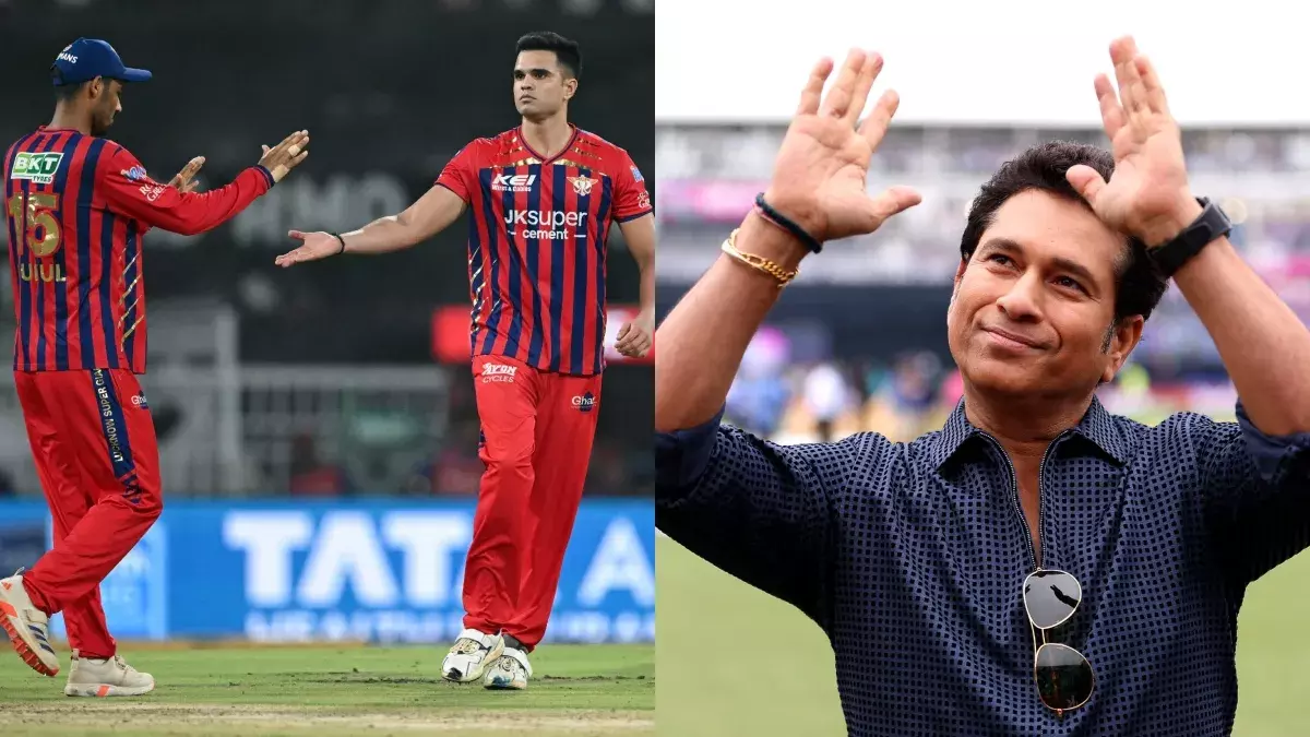 അർജുൻ ടെണ്ടുൽക്കറുടെ ലഖ്നൌ അരങ്ങേറ്റം: ഹൃദയസ്പർശിയായ കുറിപ്പുമായി സച്ചിൻ അർജുൻ ടെണ്ടുൽക്കറുടെ ലഖ്നൌ അരങ്ങേറ്റം: ഹൃദയസ്പർശിയായ കുറിപ്പുമായി സച്ചിൻ