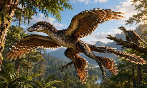 Four-Winged Dinosaur fossil found china