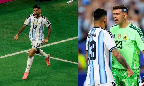 Argentina wins a nail-biter; defeated Cape Verde 3-2 in extra time. Argentina wins a nail-biter; defeated Cape Verde 3-2 in extra time.