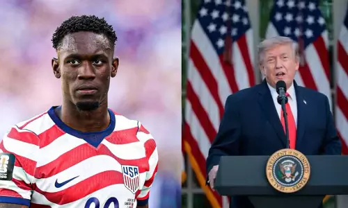 Trump intervenes: FIFA rescinds Baloguns red card ahead of the pre-quarterfinal; World Cup controversy. Trump intervenes: FIFA rescinds Baloguns red card ahead of the pre-quarterfinal; World Cup controversy.