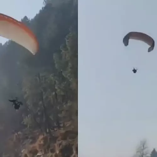 പാരാഗ്ലൈഡിങിനിടെ റോഡിൽ അടിയന്തര ലാൻഡിങ്; പൈലറ്റിന്റെ സമയോചിത ഇടപെടലിൽ ഒഴിവായത് വൻ അപകടം