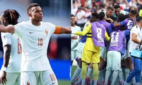Into the semi-finals for the third consecutive World Cup; a rare feat for Deschamps and France.