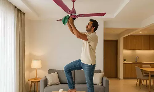 സീലിങ് ഫാനിൽ നിറയെ പൊടിപിടിച്ചോ; എളുപ്പത്തിൽ വൃത്തിയാക്കാം, ഇങ്ങനെ ചെയ്തുനോക്കൂ സീലിങ് ഫാനിൽ നിറയെ പൊടിപിടിച്ചോ; എളുപ്പത്തിൽ വൃത്തിയാക്കാം, ഇങ്ങനെ ചെയ്തുനോക്കൂ
