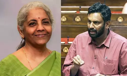 കേന്ദ്രമന്ത്രി നിർമല സീതാരാമന്റെ കമ്യൂണിസ്റ്റ് ഭീരു പരാമർശം സഭാരേഖകളിൽനിന്ന് നീക്കം ചെയ്യണം: പി.സന്തോഷ് കുമാർ എംപി കേന്ദ്രമന്ത്രി നിർമല സീതാരാമന്റെ കമ്യൂണിസ്റ്റ് ഭീരു പരാമർശം സഭാരേഖകളിൽനിന്ന് നീക്കം ചെയ്യണം: പി.സന്തോഷ് കുമാർ എംപി