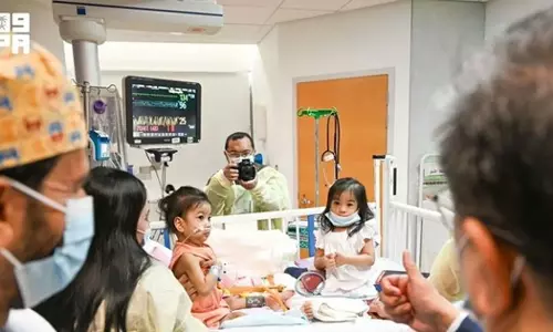 Philippine twins undergo complex separation surgery in Riyadh. Philippine twins undergo complex separation surgery in Riyadh.