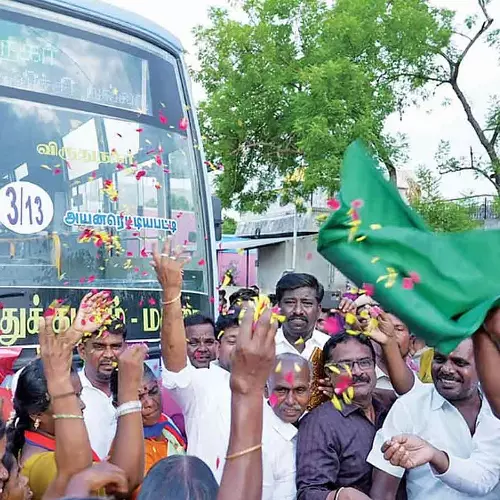 First-ever bus service reaches native village of Tamil Nadu Minister