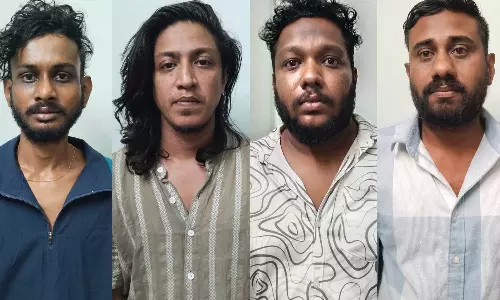 കൊല്ലത്ത് 59 ഗ്രാം എംഡിഎംഎയുമായി നാലുപേര് പിടിയില് കൊല്ലത്ത് 59 ഗ്രാം എംഡിഎംഎയുമായി നാലുപേര് പിടിയില്