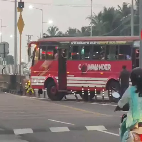 private bus traffic violation in highway