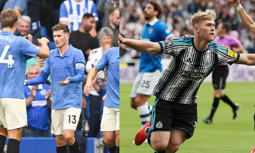 Brighton thrash Arsenal; wins for Villa and Newcastle. Brighton thrash Arsenal; wins for Villa and Newcastle.