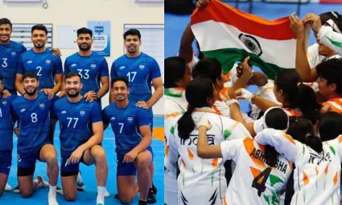 Asian Games: India wins double gold in Kabaddi. Asian Games: India wins double gold in Kabaddi.