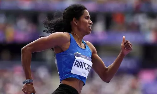 Vidya Ramraj breaks P.T. Ushas four-decade-old record; wins bronze at the Asian Games. Vidya Ramraj breaks P.T. Ushas four-decade-old record; wins bronze at the Asian Games.