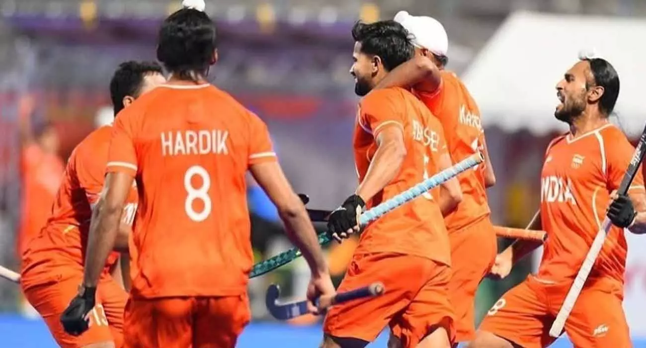 Last-minute goal; India secures thrilling win against Pakistan at Asian Games, enters final. Last-minute goal; India secures thrilling win against Pakistan at Asian Games, enters final.