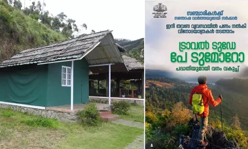 കാട്ടിലിരുന്ന് ജോലി ചെയ്യാം; യാത്രാചെലവ് തവണകളായി അടയ്ക്കാം; സഞ്ചാരികൾക്ക് സന്തോഷവാർത്തയുമായി സർക്കാർ കാട്ടിലിരുന്ന് ജോലി ചെയ്യാം; യാത്രാചെലവ് തവണകളായി അടയ്ക്കാം; സഞ്ചാരികൾക്ക് സന്തോഷവാർത്തയുമായി സർക്കാർ