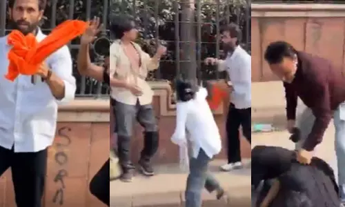 സിജെപി പ്രതിഷേധം: പൊലീസ് നോക്കിനില്‍ക്കെ വിദ്യാര്‍ഥിനികള്‍ക്ക് നേരെ സംഘ്പരിവാര്‍ ആക്രമണം