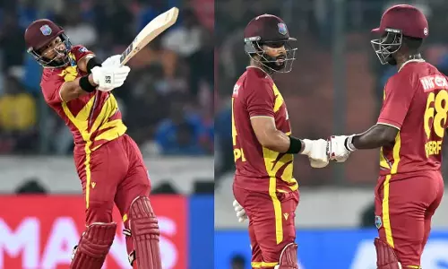 Shai Hope scores another century; India set a target of 248 runs in the Hyderabad T20. Shai Hope scores another century; India set a target of 248 runs in the Hyderabad T20.