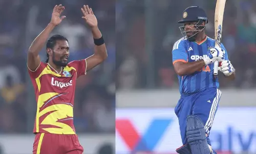 Sanjus fifty goes in vain; India defeated in Hyderabad T20, Windies level the series. Sanjus fifty goes in vain; India defeated in Hyderabad T20, Windies level the series.