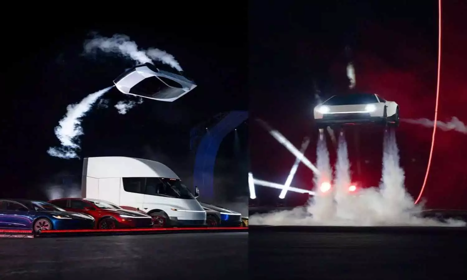 Elon Musks Tesla Roadster Flies, Flips Mid-Air Elon Musks Tesla Roadster Flies, Flips Mid-Air
