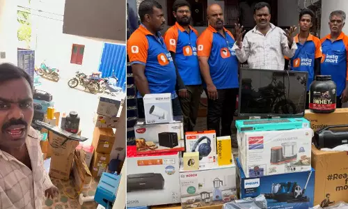 നൻപർകളേ..വീരമണിയുടെ വൈറൽ കഥയ്ക്ക് പുതിയ ട്വിസ്റ്റ്; മിഠായി ചോദിച്ച യുവാവിന് ഒടുവിൽ സമ്മാനപ്പെരുമഴയുമായി ഇൻസ്റ്റാമാർട്ട്! നൻപർകളേ..വീരമണിയുടെ വൈറൽ കഥയ്ക്ക് പുതിയ ട്വിസ്റ്റ്; മിഠായി ചോദിച്ച യുവാവിന് ഒടുവിൽ സമ്മാനപ്പെരുമഴയുമായി ഇൻസ്റ്റാമാർട്ട്!