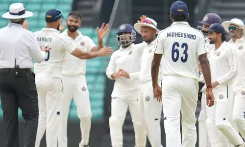 Vaishakh Chandran takes four wickets; Odisha forced to follow on against Kerala in Ranji Trophy Vaishakh Chandran takes four wickets; Odisha forced to follow on against Kerala in Ranji Trophy