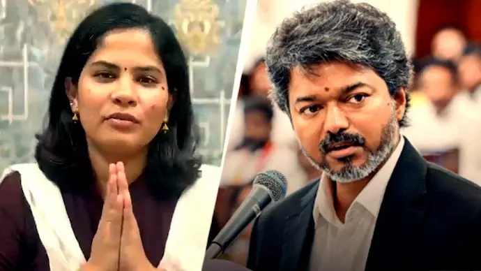 ടിവികെയിലുള്ള സ്ത്രീകൾക്ക് മാത്രമാണോ അന്തസ്സുള്ളത്, മറ്റുള്ളവർക്ക് പാടില്ലെന്നതാണോ പാർട്ടിയുടെ നിലപാട് ?; വിജയിയോട് ചോദ്യവുമായി മേയർ ടിവികെയിലുള്ള സ്ത്രീകൾക്ക് മാത്രമാണോ അന്തസ്സുള്ളത്, മറ്റുള്ളവർക്ക് പാടില്ലെന്നതാണോ പാർട്ടിയുടെ നിലപാട് ?; വിജയിയോട് ചോദ്യവുമായി മേയർ