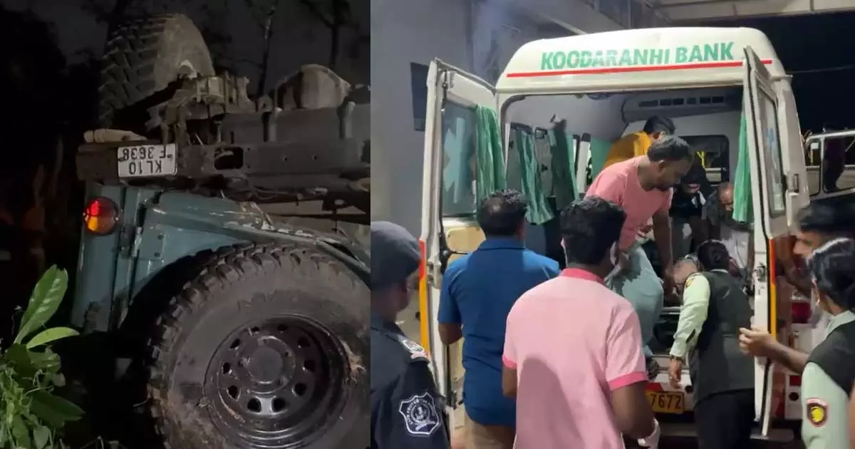കൂടരഞ്ഞി-കക്കാടംപൊയിൽ റോഡിൽ ജീപ്പ് താഴ്ചയിലേക്ക് മറിഞ്ഞു; ഒരു മരണം, 7 പേർക്ക് പരിക്ക് കൂടരഞ്ഞി-കക്കാടംപൊയിൽ റോഡിൽ ജീപ്പ് താഴ്ചയിലേക്ക് മറിഞ്ഞു; ഒരു മരണം, 7 പേർക്ക് പരിക്ക്