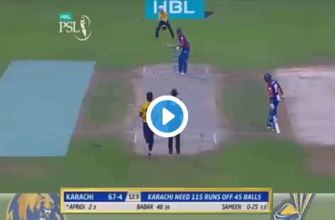 നാല് പന്തില്‍ നാല് സിക്സര്‍,  അഫ്രീദിയുടെ വെടിക്കെട്ട് കാണാം