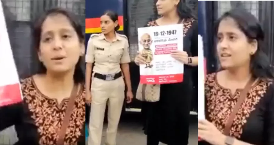 കര്‍ഫ്യൂ ബാധകമല്ല; മംഗളൂരുവിൽ ഒറ്റക്ക് സമരം ചെയ്ത് വിദ്യാര്‍ഥിനി