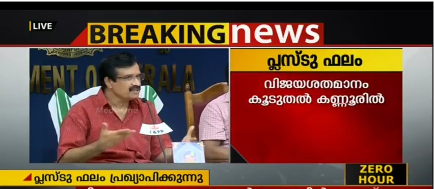 പ്ലസ് ടു ഫലം പ്രഖ്യാപിച്ചു; 83.75 വിജയ ശതമാനം