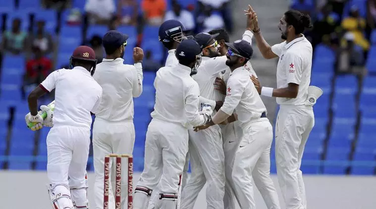 വിന്ഡീസിനെതിരായ ഒന്നാം ടെസ്റ്റ് ഇന്ത്യക്ക് വിന്ഡീസിനെതിരായ ഒന്നാം ടെസ്റ്റ് ഇന്ത്യക്ക്