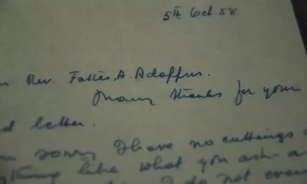 മദര്‍ തെരസേയുടെ ഓര്‍മ്മകള്‍ പേറിയ കത്തുമായി അടപ്പൂരച്ചന്‍