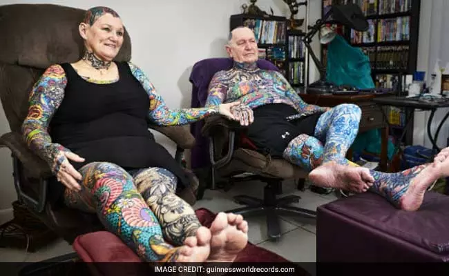 ടാറ്റൂ അടിച്ച് ഗിന്നസില്‍ കയറിയ ദമ്പതികള്‍