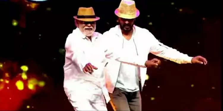 പ്രഭുദേവയെ വെല്ലുന്ന ചുവടുകളുമായി പിതാവ് പ്രഭുദേവയെ വെല്ലുന്ന ചുവടുകളുമായി പിതാവ്