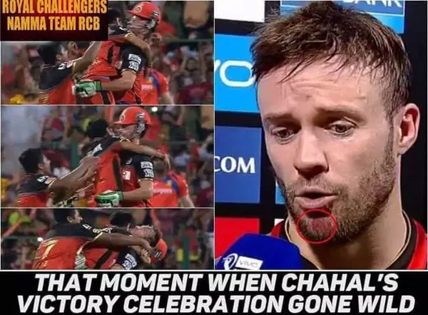 ആഹ്ലാദം പരിധിവിട്ടു; ഡിവില്ലിയേഴ്സിന് പരിക്ക് ആഹ്ലാദം പരിധിവിട്ടു; ഡിവില്ലിയേഴ്സിന് പരിക്ക്