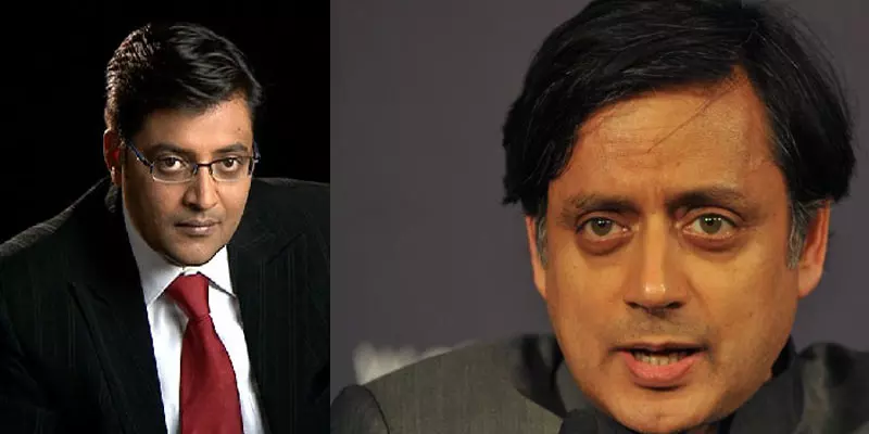 മാധ്യമ പ്രവര്‍ത്തകന്റെ വ്യാജവേഷം ധരിച്ചയാള്‍ പടച്ചുണ്ടാക്കിയ നുണ; അര്‍ണബിനെതിരെ ശശി തരൂര്‍