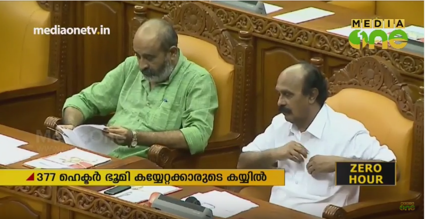 സംസ്ഥാനത്ത് 377 ഹെക്ടർ ഭൂമി കൈയ്യേറ്റക്കാരുടെ പക്കലെന്ന് റവന്യൂ മന്ത്രി