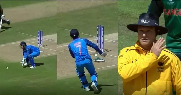 ബംഗ്ലാദേശിന് ധോണി വകയില് കിട്ടിയ 5 പിഴ റണ്സ് ബംഗ്ലാദേശിന് ധോണി വകയില് കിട്ടിയ 5 പിഴ റണ്സ്