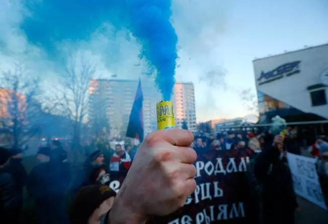 ബലാറൂസില്‍‍ സ്വാതന്ത്ര്യദിനത്തിന്റെ ഓര്‍മ്മയില്‍ പ്രതിപക്ഷത്തിന്റെ ഫ്രീഡം ഡേ മാര്‍ച്ച്