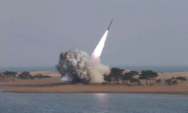 വീണ്ടും ഉത്തരകൊറിയയുടെ മിസൈല് വിക്ഷേപണം വീണ്ടും ഉത്തരകൊറിയയുടെ മിസൈല് വിക്ഷേപണം