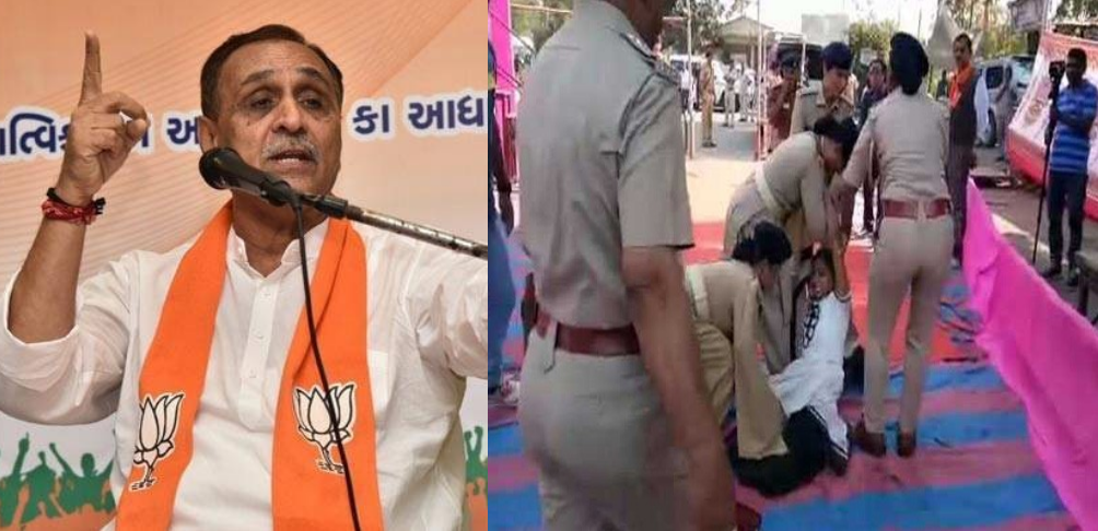 വീരമൃത്യു വരിച്ച ജവാന്റെ മകളെ പൊതുമധ്യത്തില്‍ വലിച്ചിഴച്ച് ഗുജറാത്ത് പൊലീസ്