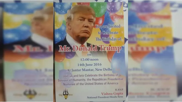 ട്രെംപിന്റെ ജന്മദിനമാഘോഷിച്ച് ശിവസേന