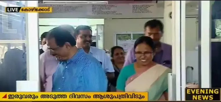 നിപയെ അതിജീവിച്ച രണ്ട് പേര്‍ ഉടന്‍ ആശുപത്രി വിടും; ഇരുവരെയും മന്ത്രി സന്ദര്‍ശിച്ചു