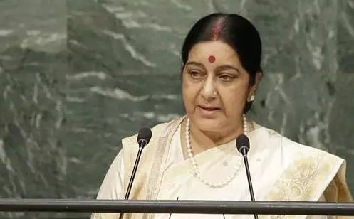 കുല്ഭൂഷണ് വിഷയത്തില് സുഷമ സ്വരാജ് പാര്ലമെന്റില് വിശദീകരണം നല്കി കുല്ഭൂഷണ് വിഷയത്തില് സുഷമ സ്വരാജ് പാര്ലമെന്റില് വിശദീകരണം നല്കി