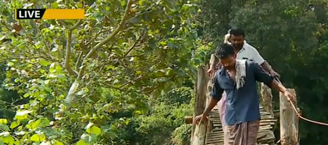 പുലിക്കാട്കടവ് തൂക്കുപാലം പ്രദേശവാസികള്‍ക്ക് മരണത്തിനും ജീവിതത്തിനുമിടയിലെ നൂല്‍പ്പാലം